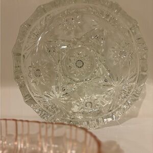 8” Vintage Glass Ash Tray